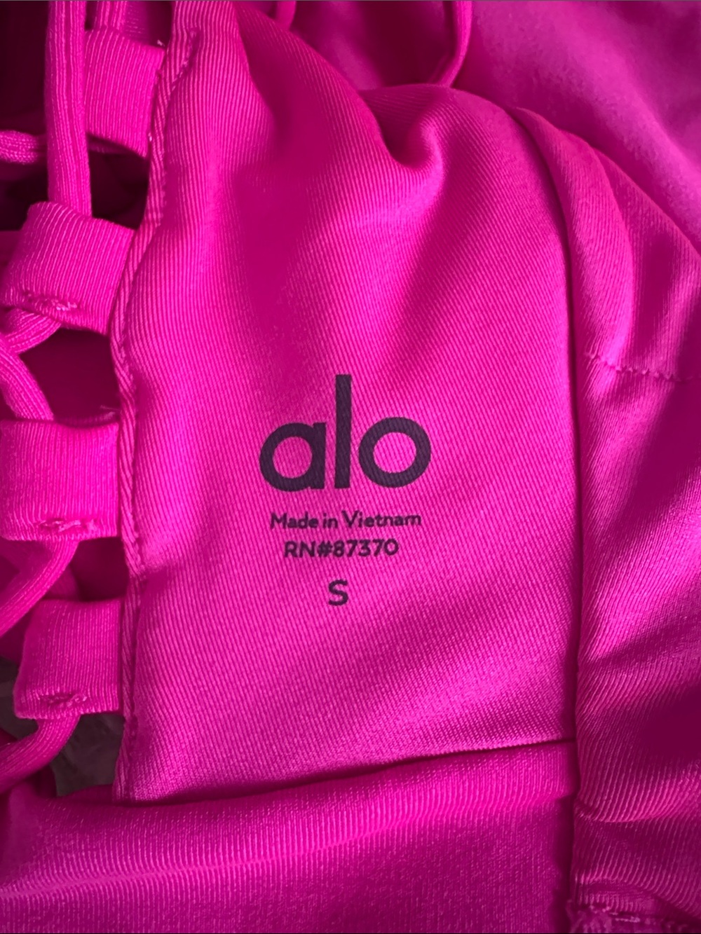 ALO Yoga Hot Pink High Neck Crop Tank - Picture 4 of 4